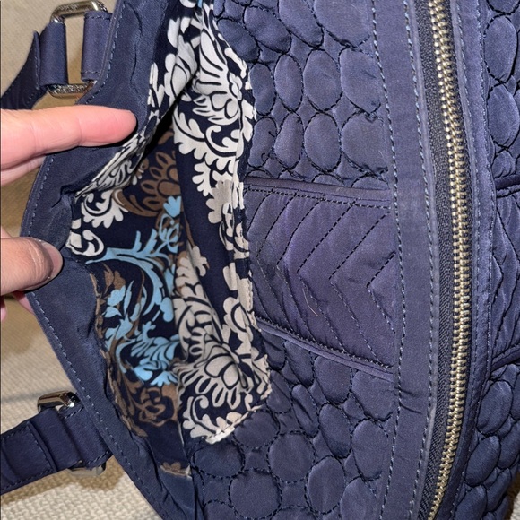 Vera Bradley Navy Quilted Shoulder Bag - Picture 10 of 13